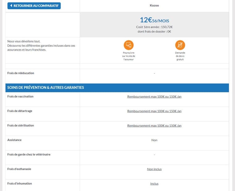 garantie de l'offre du comparateur d'assurance animaux