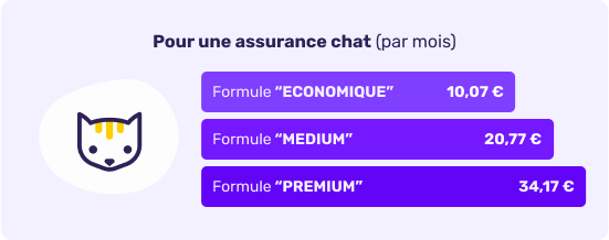 Prix moyen de l'assurance chat en juillet 2025