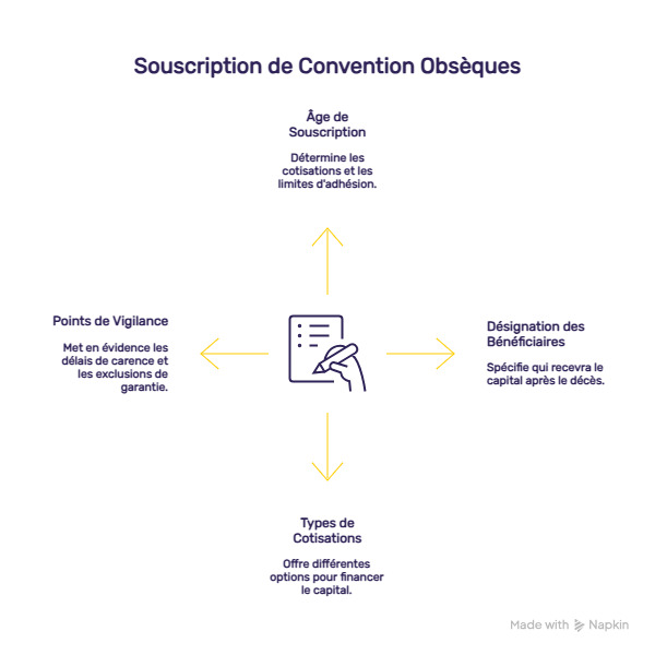 Comment se déroule la souscription d'une convention obsèques