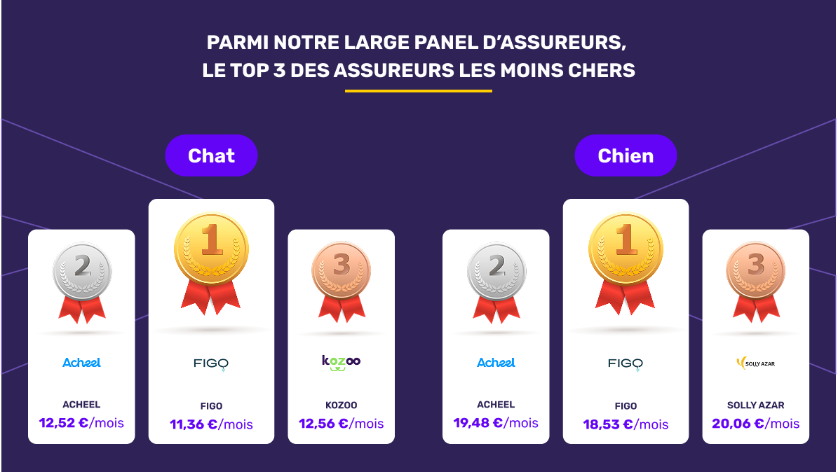 Les assureurs animaux les moins chers en décembre 2025