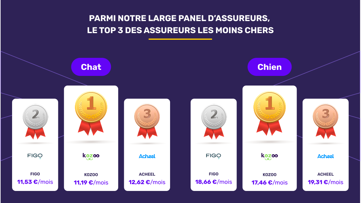 Les assureurs animaux les moins chers en janvier 2026