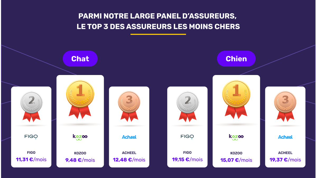 Les assureurs animaux les moins chers en octobre 2025